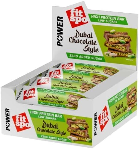 FITSPO Dubai Chocolate Protein Bar 50g - High Protein Snack