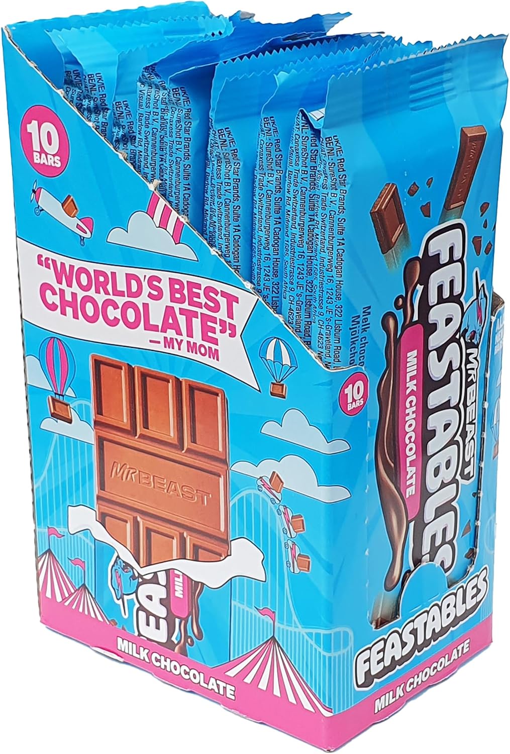 Mr Beast Feastables Milk Chocolate Almond Bar 10 x 60g