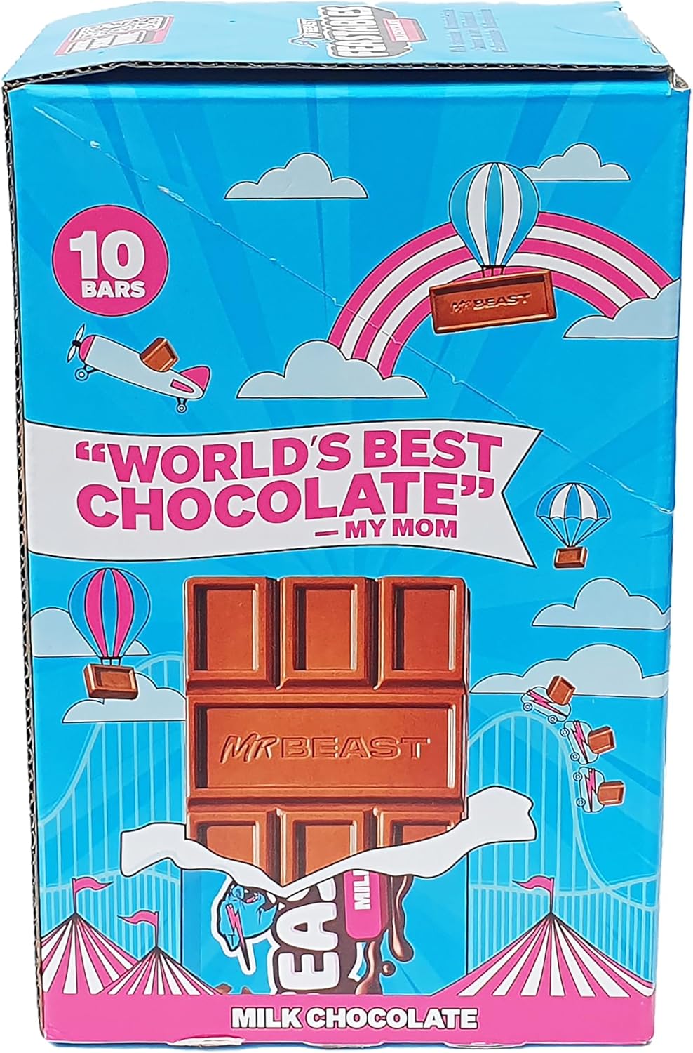 Mr Beast Feastables Milk Chocolate Bar 10 x 60g