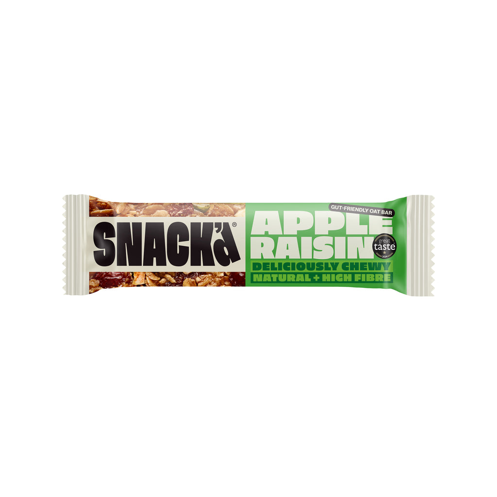 SNACK'd Gut Friendly Oat Bar Apple & Raisin 16 x 42g