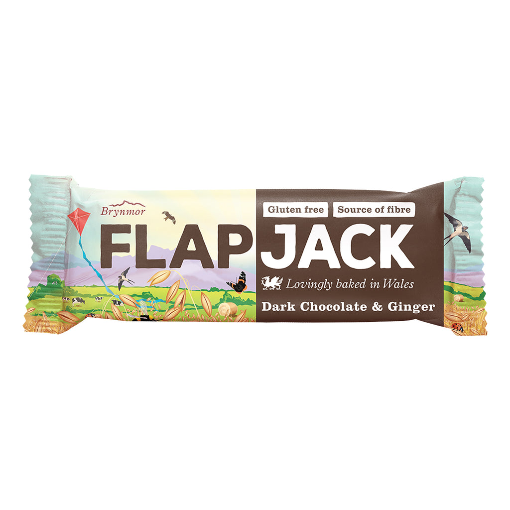 Brynmor Gluten Free Flapjack Dark Chocolate Ginger 20 x 80g