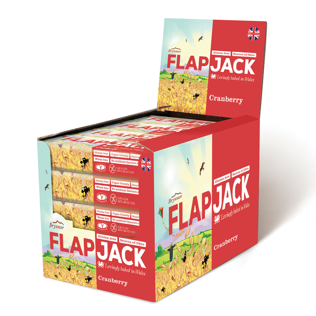 Brynmor Gluten Free Flapjack Cranberry 20 x 80g