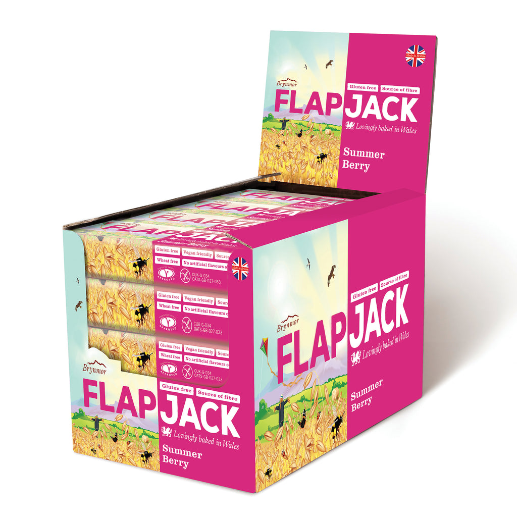 Brynmor Gluten Free Flapjack Summer Berry 20 x 80g