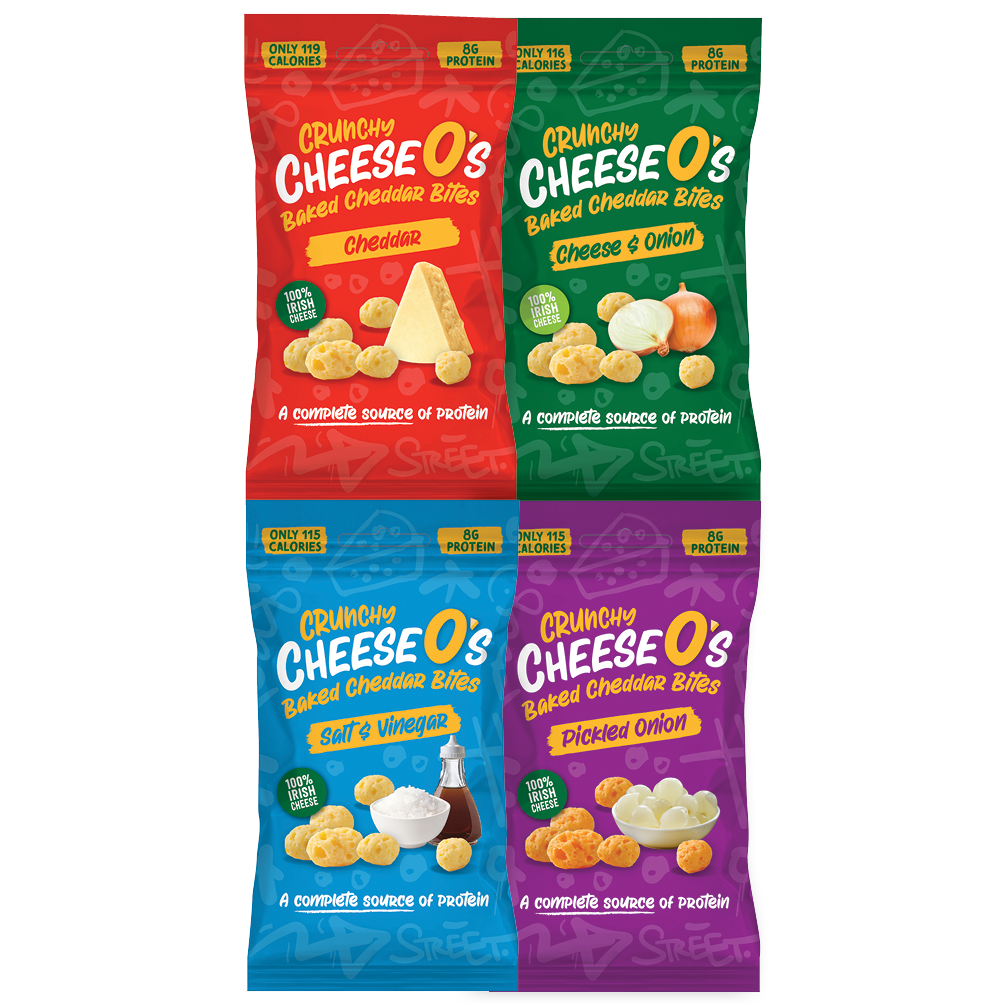 CheeseO's Crunchy Baked Cheddar Bites - Variety Multipack 12 x 20g