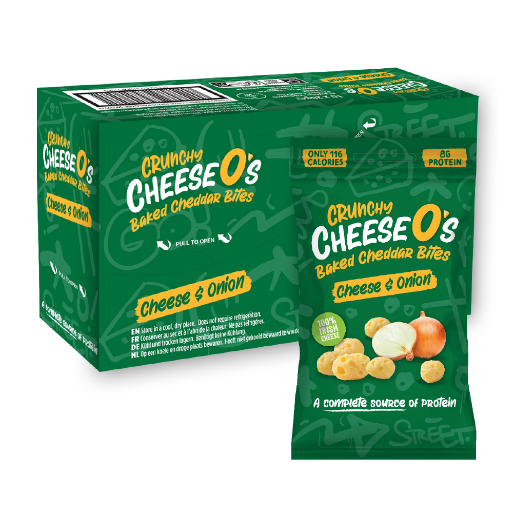 CheeseO's Crunchy Baked Cheddar Bites - Cheese & Onion 10 x 20g