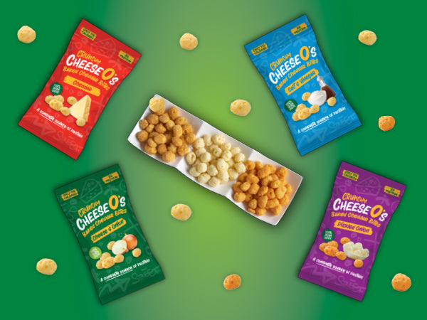 CheeseO's Crunchy Baked Cheddar Bites - Cheese & Onion 10 x 20g