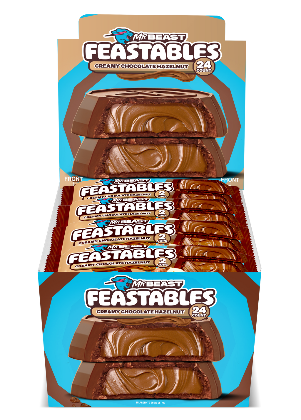 Mr Beast Feastables Milk Chocolate Hazelnut Cups 40g x 24
