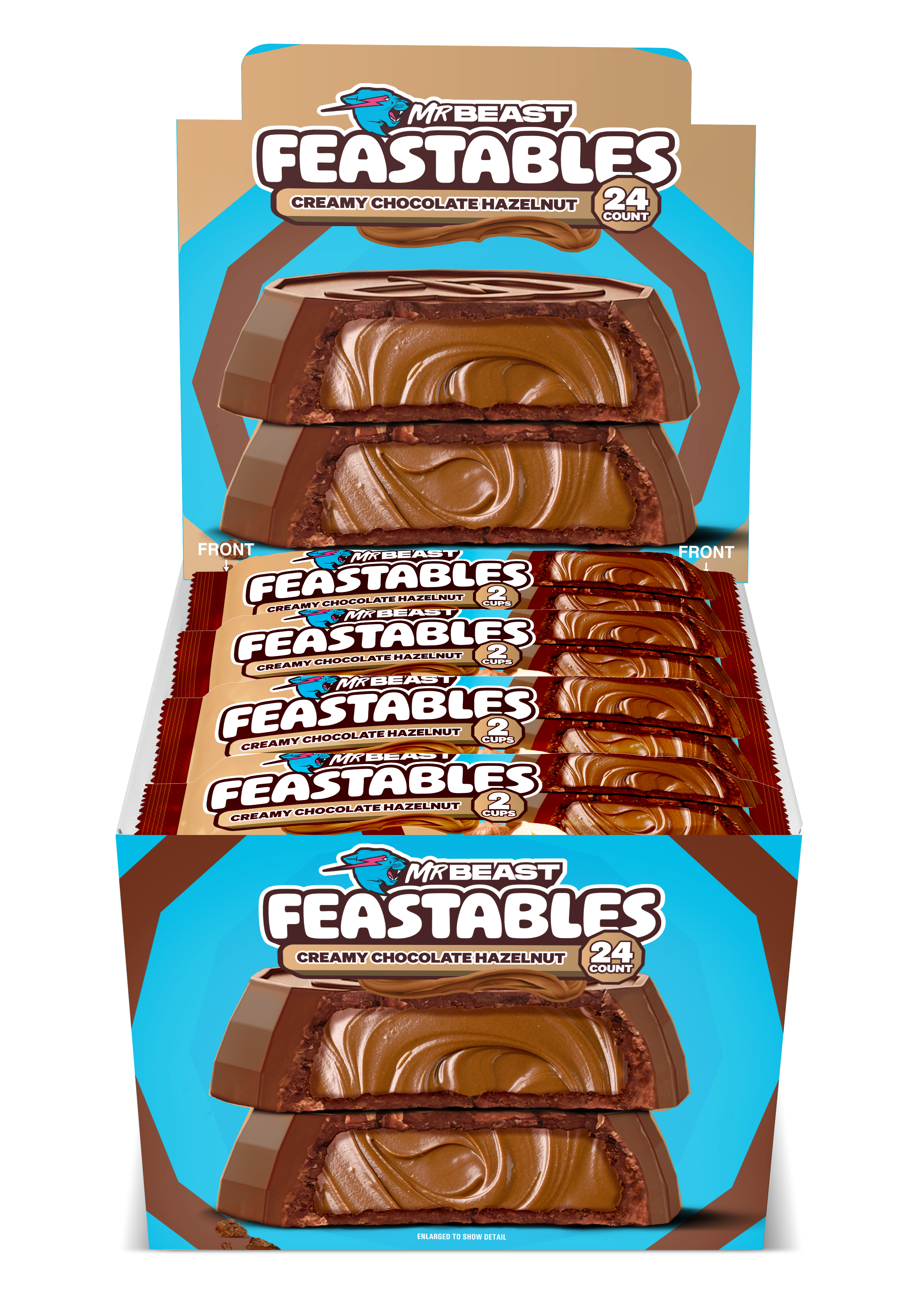 Mr Beast Feastables Milk Chocolate Hazelnut Cups 40g x 24