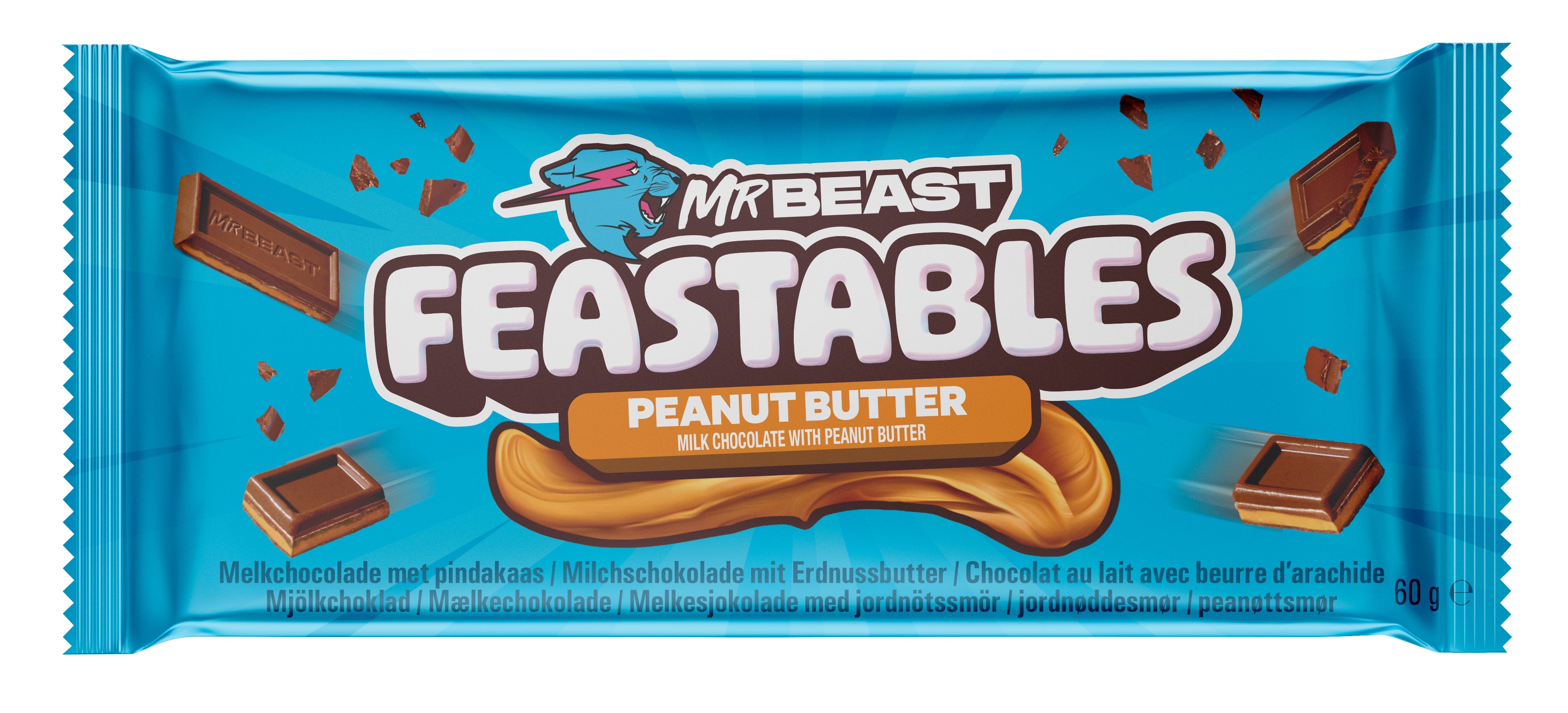 Mr Beast Feastables Milk Chocolate Almond Bar 10 x 60g