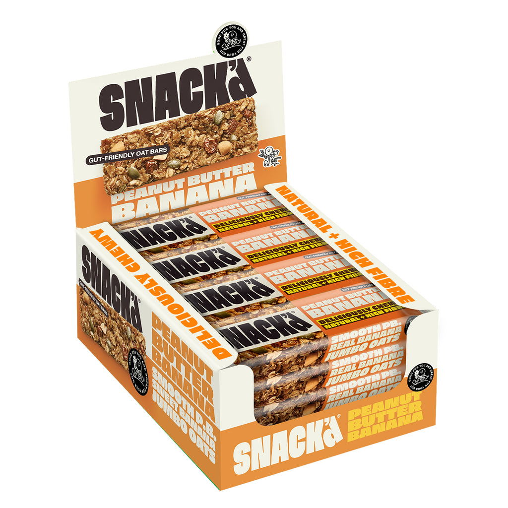 SNACK'd Gut Friendly Oat Bar Peanut Butter & Banana 16 x 42g