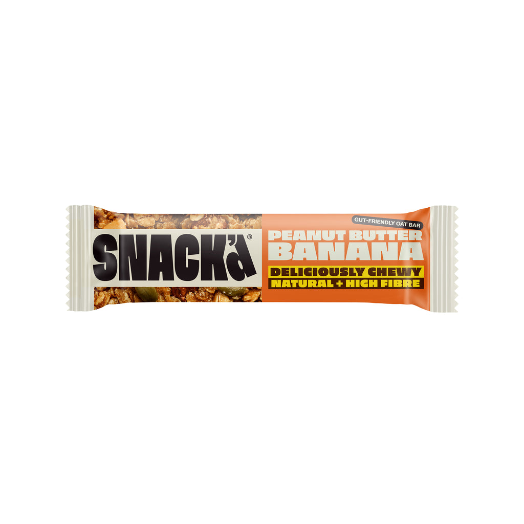 SNACK'd Gut Friendly Oat Bar Peanut Butter & Banana 16 x 42g