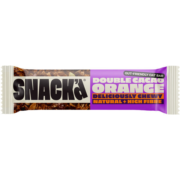 SNACK'd Gut Friendly Oat Bar Double Cacao Orange 16 x 42g