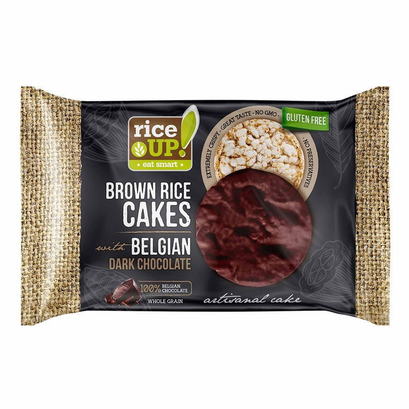 riceUP! Brown Rice Cakes with Belgian Dark Chocolate 30g x 10 (Packs of 2)