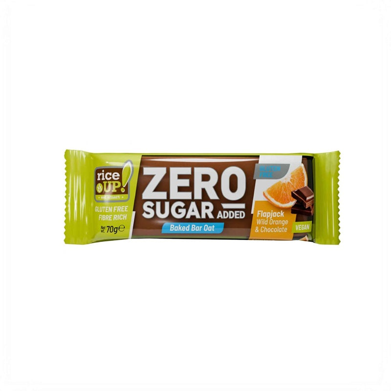 riceUP! Zero sugar added, Gluten Free Oats Bar, Wild Orange and Chocolate, 12 x 70g